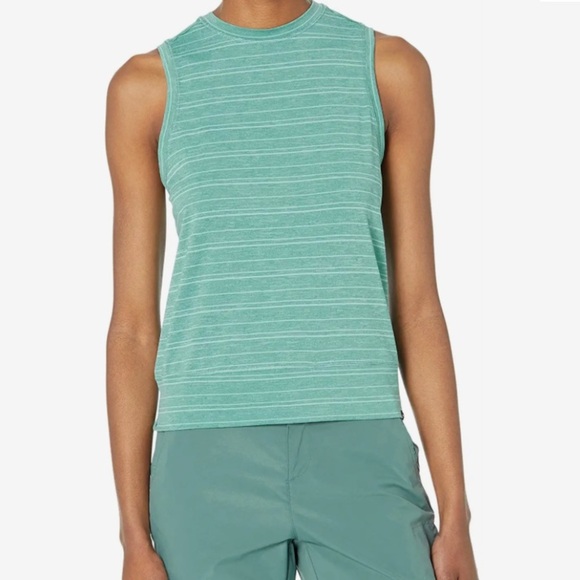 Forever 21 Striped Lightweight Cut Out Athletic Tank | Size L - Picture 1 of 7